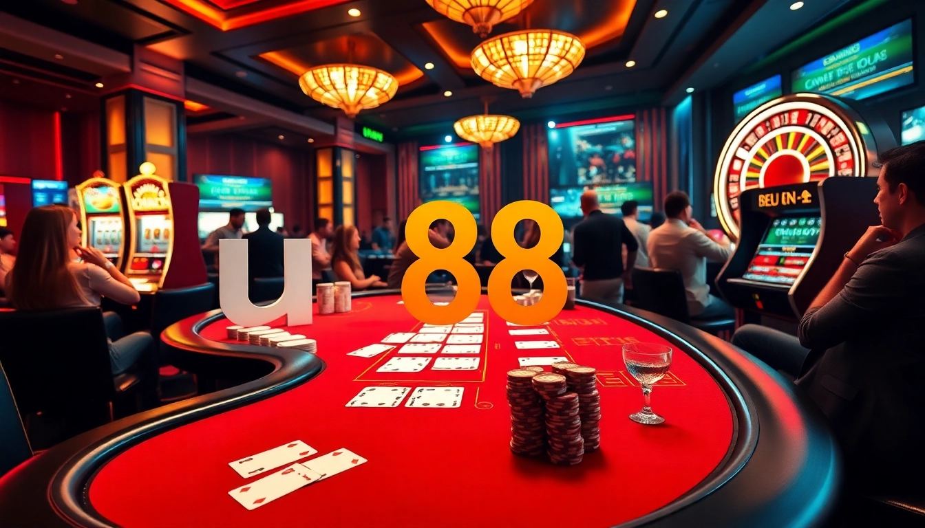 Experience the thrill of gambling at u 888 with vibrant tables and lively players.