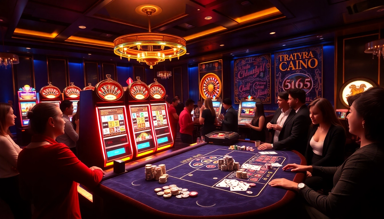 Vivez l'excitation d'un casino crypto avec des machines à sous dynamiques, des roulettes et des joueurs animés.