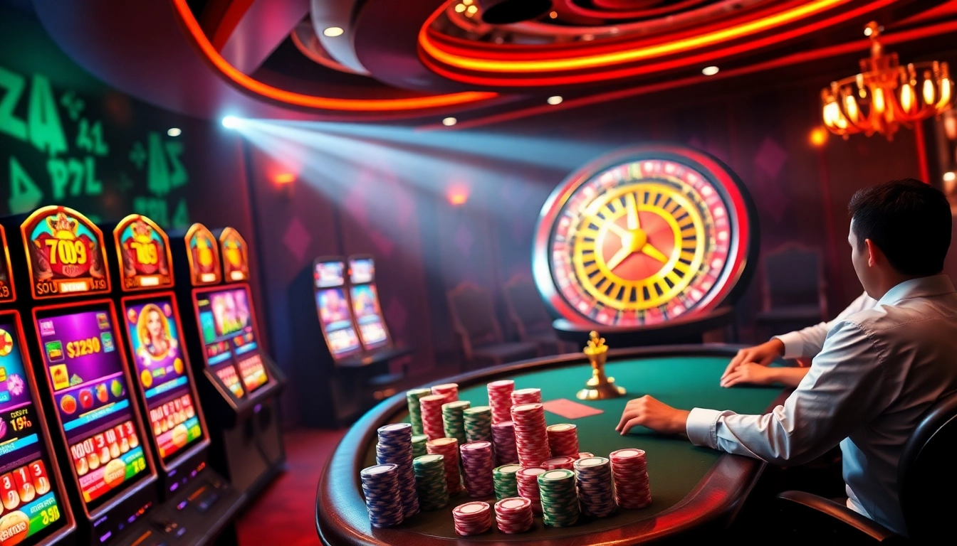 Players enjoying vibrant games at the 789 club, highlighting the excitement of gambling.