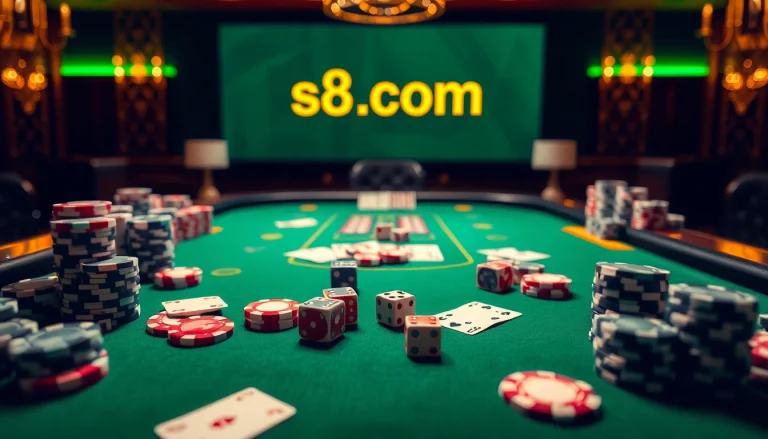 Experience high-stakes gaming at s8 com with an inviting casino table scene.