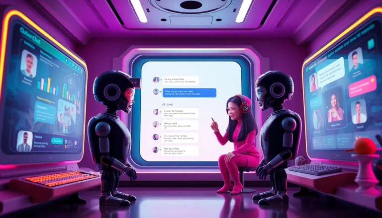 Interactive spicy chat ai interfaces showcasing diverse avatars and chat options.