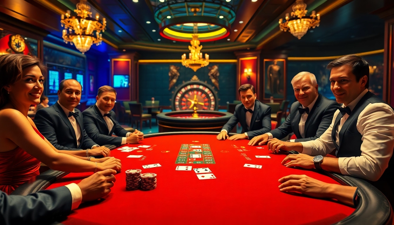 Experience the excitement of high-stakes poker at https://789f.spot/ with vibrant chips and cards in a luxurious casino.
