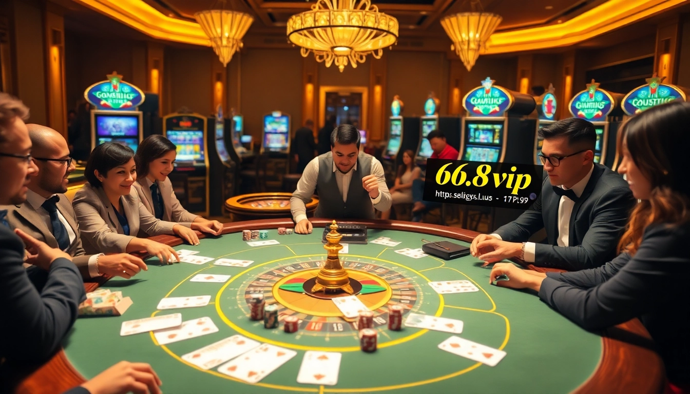 Bet on big wins at https://68vip.plus/ with vibrant casino tables and excited players