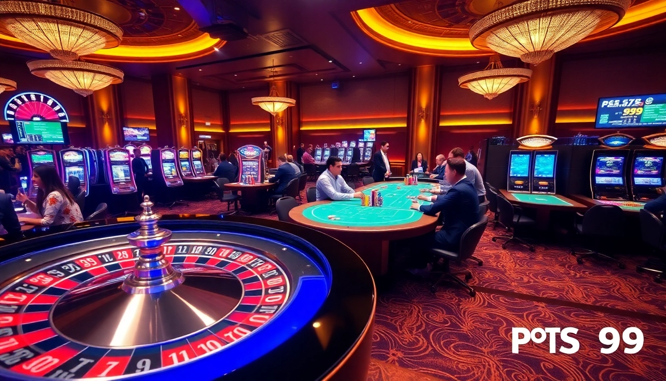 Experience gambling excitement at PS 99 casino with vibrant tables and luxury ambiance.
